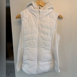 Lululemon “Another Mile” White Hooded Vest